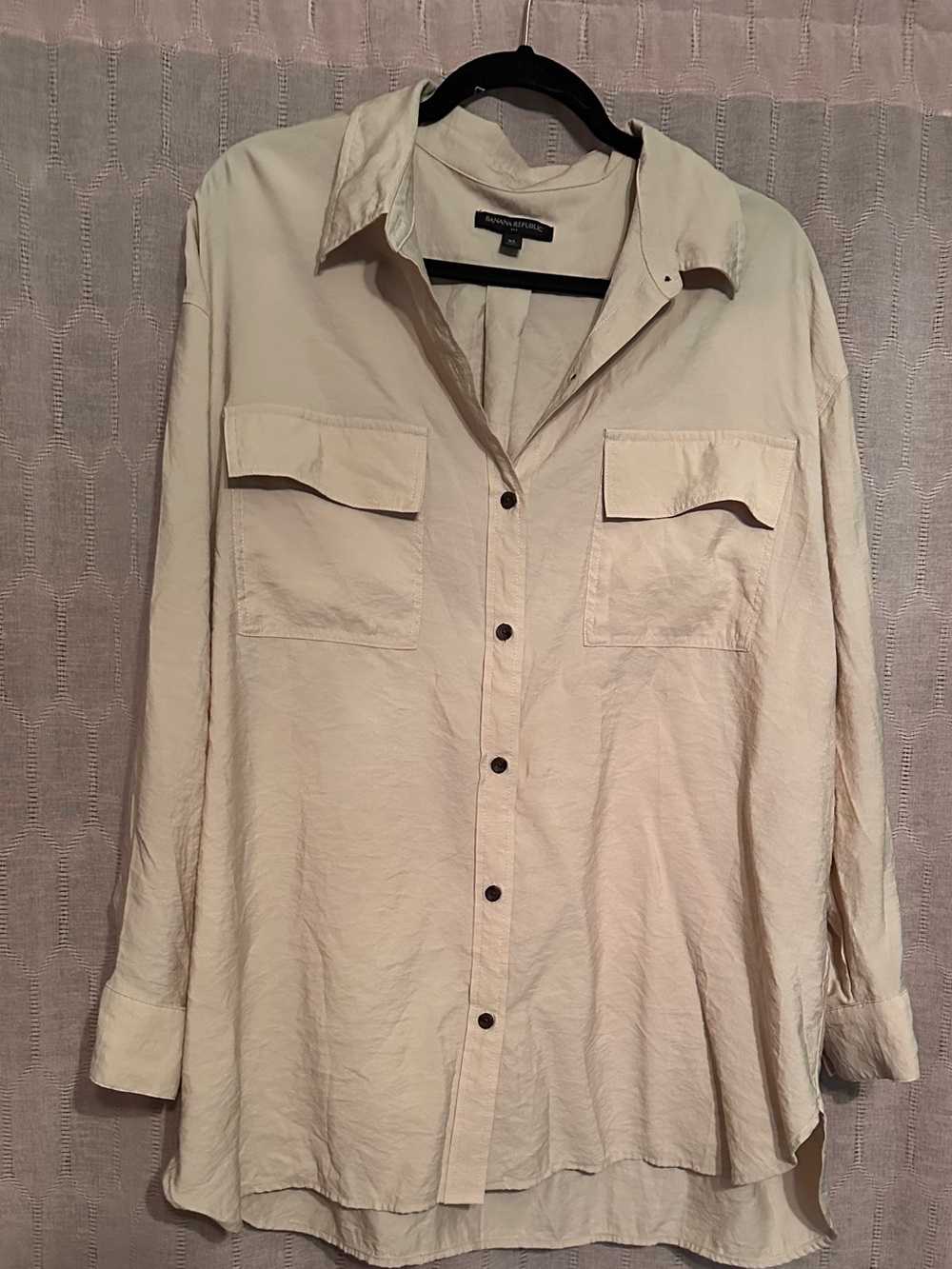 Banana Republic Cream Button-Down Shirt